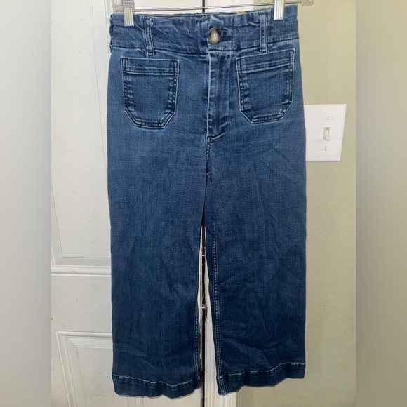 Anthropologie Maeve “The Colette” Denim Wide Leg Jeans Trouser Pants Size 26P - Picture 1 of 5